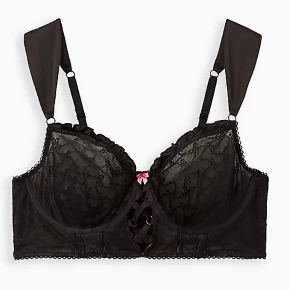 Torrid Betsey Johnson Black Underwire Bralette NWT 4X
